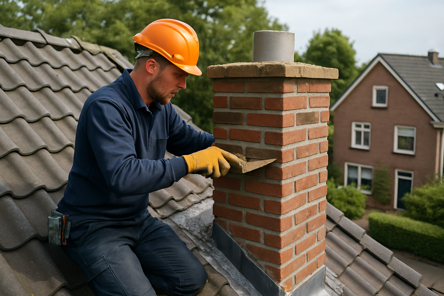 Schoorsteenrenovatie door DakKracht B.V.