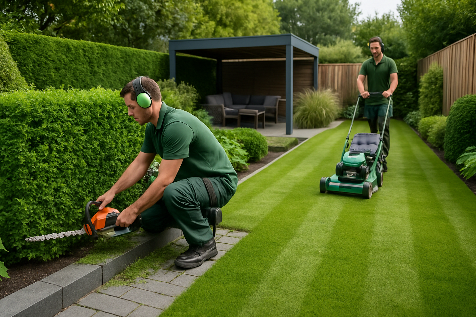 Tuinonderhoud projectimpressie door GroenHart Tuinen B.V.